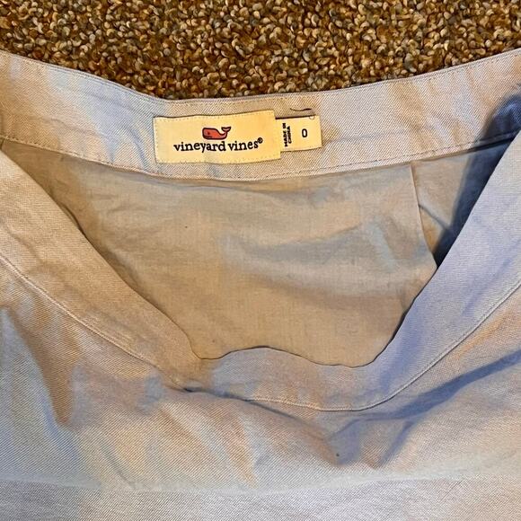 Vineyard Vines Border Stripe Oxford Swing Skirt.  Blue/Yellow.  Size 0 - Picture 3 of 7